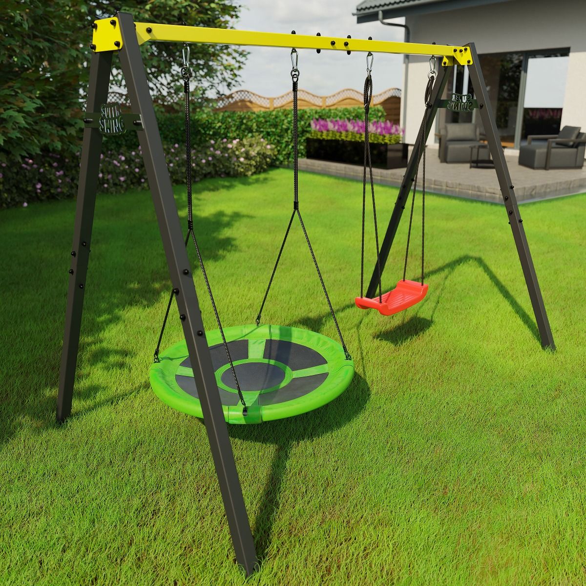 Kinderschaukel Garten Mit Nestschaukel Und Schaukel