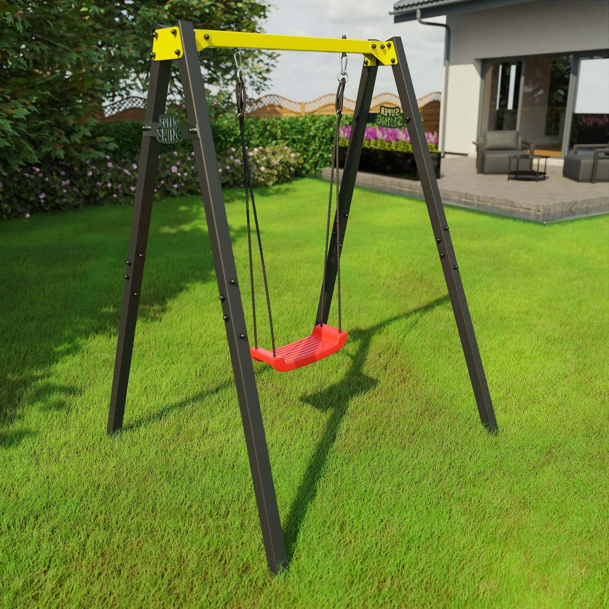 Schaukelgerüst Garten Mit Brettschaukel