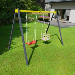 Doppelschaukel Garten Mit Brett Und Gitterschaukel